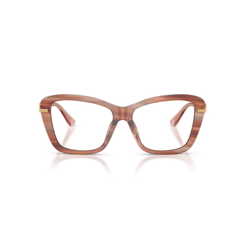 Óculos de Grau Dolce & Gabbana 0DG3439 3473 55 Acetato Vermelho Listrado