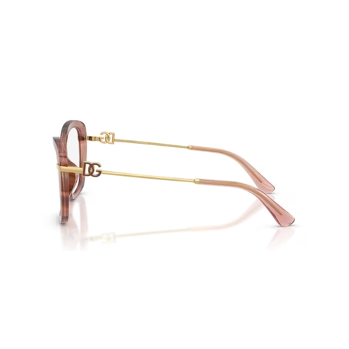 Óculos de Grau Dolce & Gabbana 0DG3439 3473 55 Acetato Vermelho Listrado