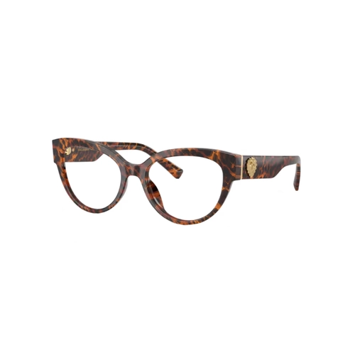 Óculos de Grau Dolce & Gabbana Devotion 0DG3440 3470 54 Acetato Marrom Mesclado