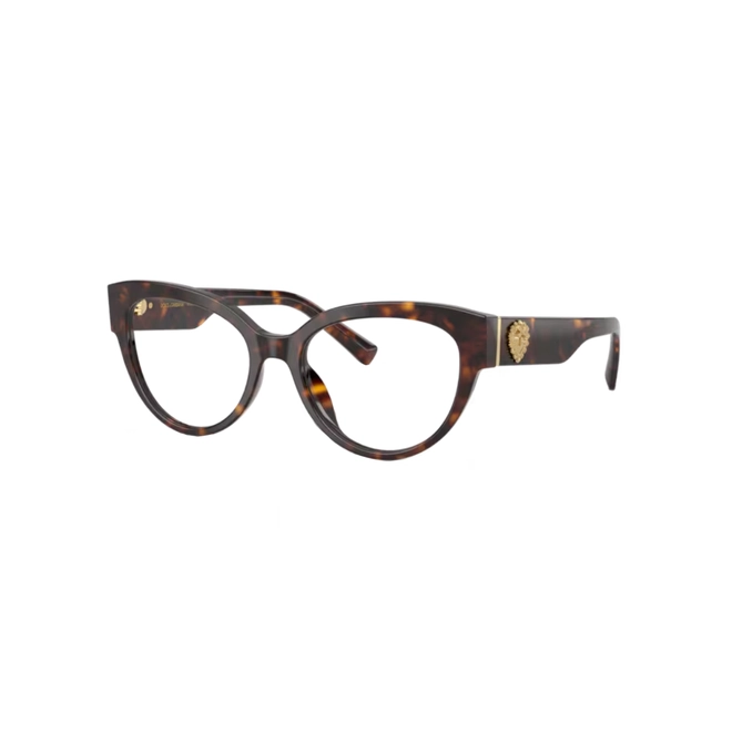 Óculos de Grau Dolce & Gabbana Devotion 0DG3440 502 54 Acetato Marrom Mesclado 1