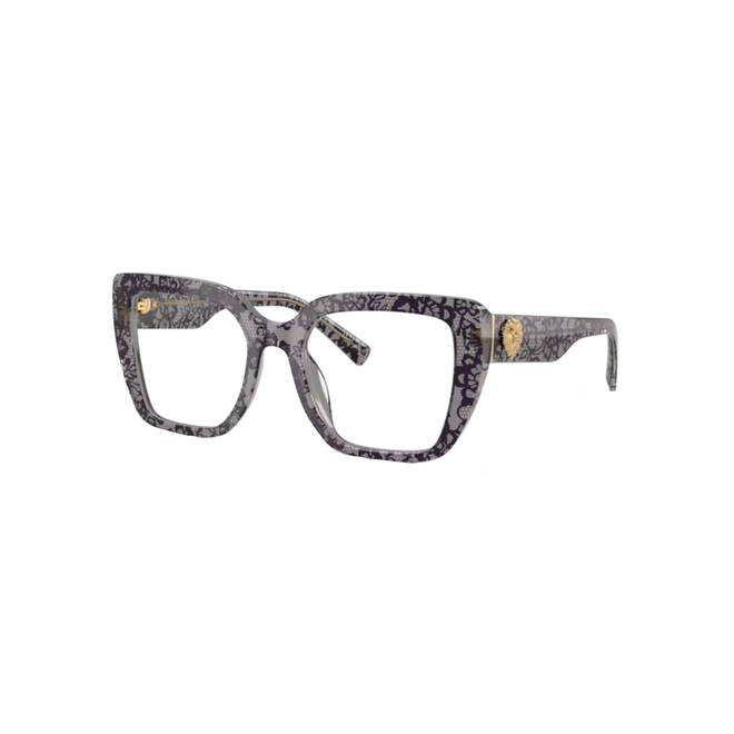 Óculos de Grau Dolce & Gabbana Devotion 0DG3441 3471 53 Acetato Preto Mesclado 1