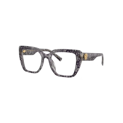 Óculos de Grau Dolce & Gabbana Devotion 0DG3441 3471 53 Acetato Preto Mesclado