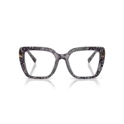 Óculos de Grau Dolce & Gabbana Devotion 0DG3441 3471 53 Acetato Preto Mesclado