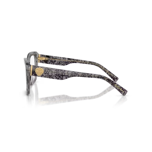 Óculos de Grau Dolce & Gabbana Devotion 0DG3441 3471 53 Acetato Preto Mesclado