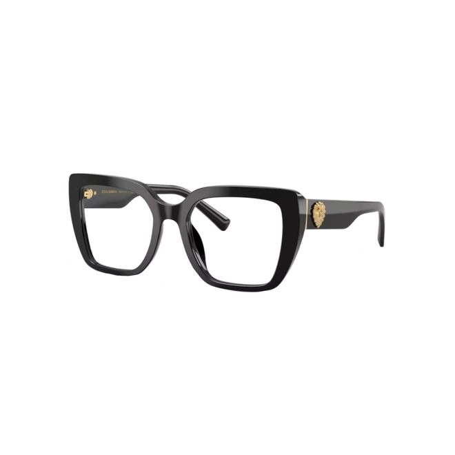 Óculos de Grau Dolce & Gabbana Devotion 0DG3441 501 53 Acetato Preto 1