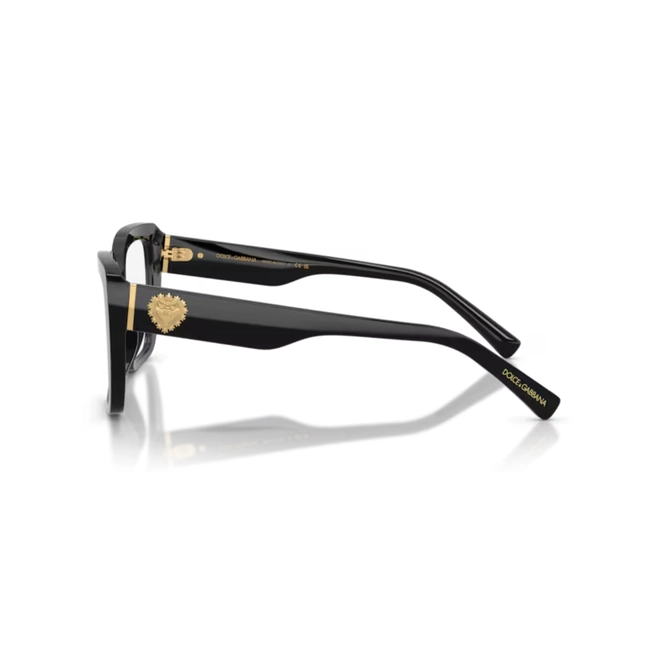 Óculos de Grau Dolce & Gabbana Devotion 0DG3441 501 53 Acetato Preto 3