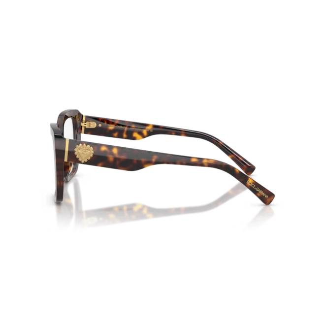 Óculos de Grau Dolce & Gabbana Devotion 0DG3441 502 53 Acetato Marrom Mesclado 3