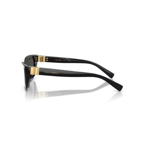 Óculos de Sol Dolce & Gabbana 0DG4532 501/8753 Acetato Preto com lentes na cor Cinza Escuro