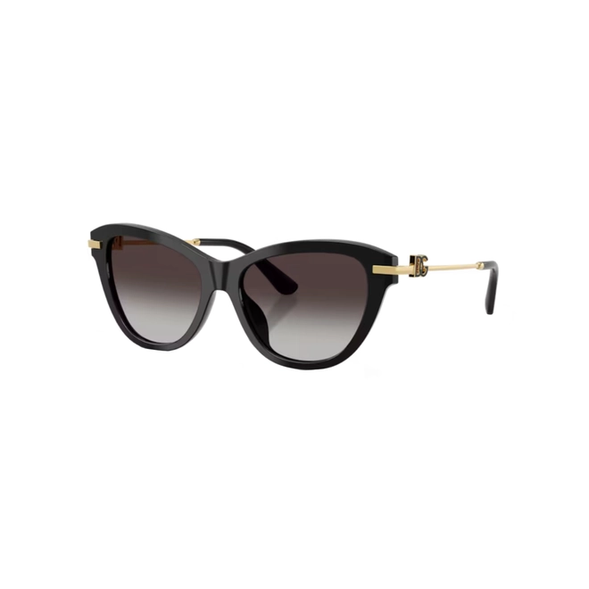 Óculos de Sol Dolce & Gabbana 0DG4534 501/8G53 Acetato Preto com lentes na cor Cinza Escuro Degradê 1