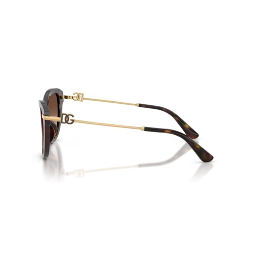 Óculos de Sol Dolce & Gabbana 0DG4534 502/1353 Acetato Marrom Mesclado com lentes na cor Marrom Degradê