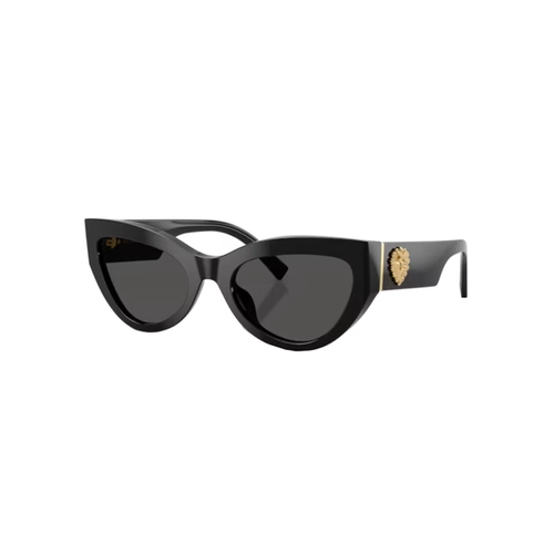 Óculos de Sol Dolce & Gabbana Devotion 0DG4536 501/8755 Acetato Preto com lentes na cor Cinza Escuro