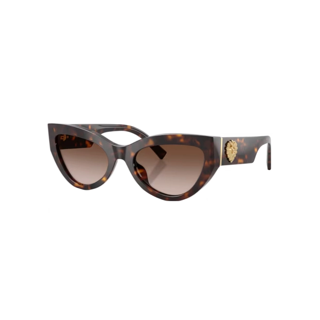Óculos de Sol Dolce & Gabbana Devotion 0DG4536 502/1355 Acetato Marrom Mesclado com lentes na cor Marrom Degradê 1