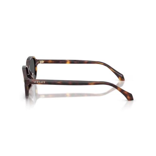 Óculos de Sol Versace 0VE4514D 55377353 Acetato Marrom Mesclado com lentes na cor Marrom Escuro