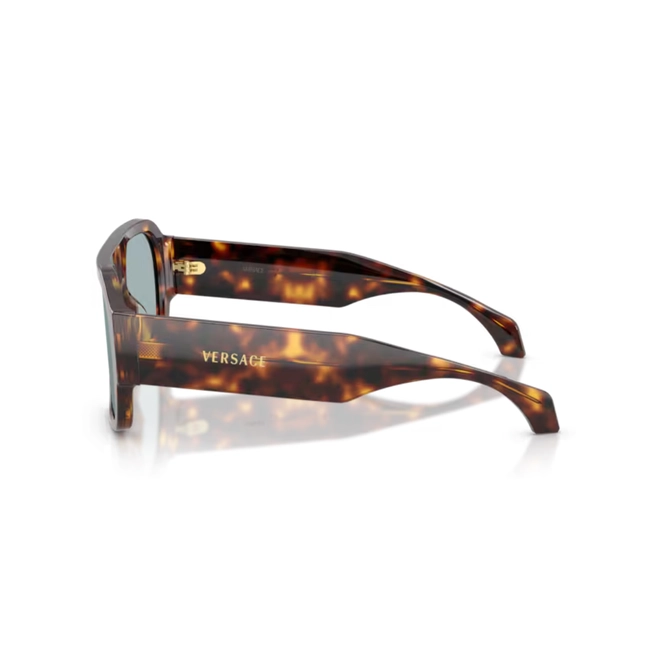 Óculos de Sol Versace 0VE4508U 55378056 Acetato Marrom Mesclado com lentes na cor Azul 3