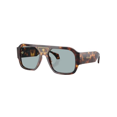 Óculos de Sol Versace 0VE4508U 55378056 Acetato Marrom Mesclado com lentes na cor Azul
