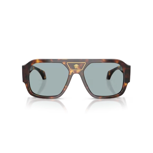 Óculos de Sol Versace 0VE4508U 55378056 Acetato Marrom Mesclado com lentes na cor Azul