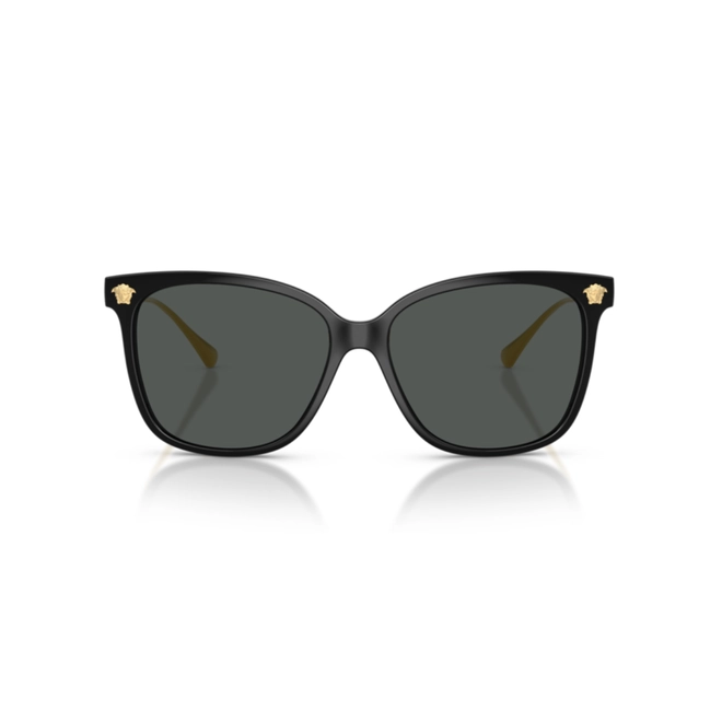 Óculos de Sol Versace 0VE4507U GB1/8757 Acetato Preto com lentes na cor Cinza 2