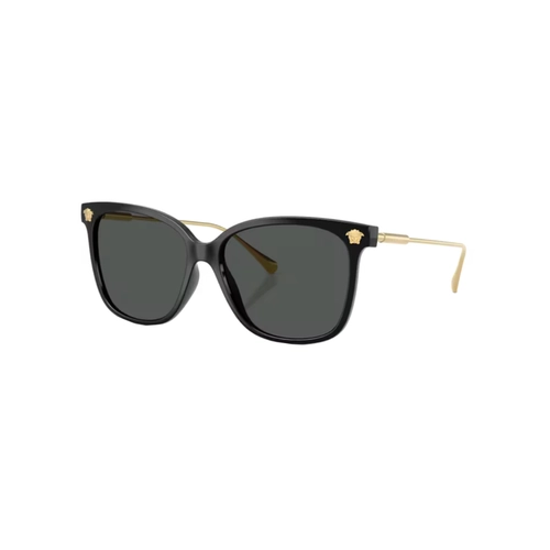 Óculos de Sol Versace 0VE4507U GB1/8757 Acetato Preto com lentes na cor Cinza