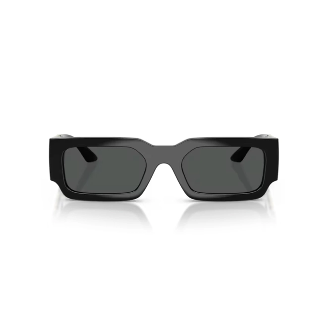 Óculos de Sol Versace 0VE4506U GB1/8754 Acetato Preto com lentes na cor Cinza 2