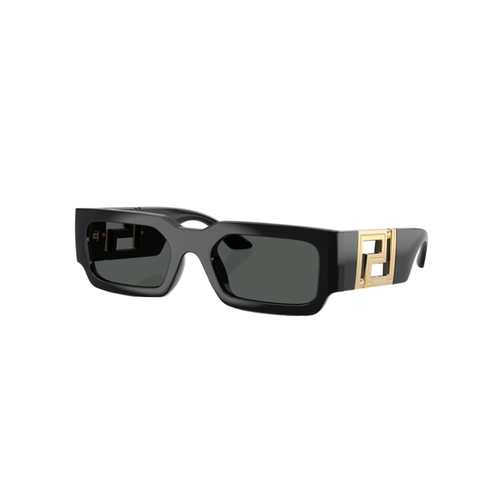Óculos de Sol Versace 0VE4506U GB1/8754 Acetato Preto com lentes na cor Cinza
