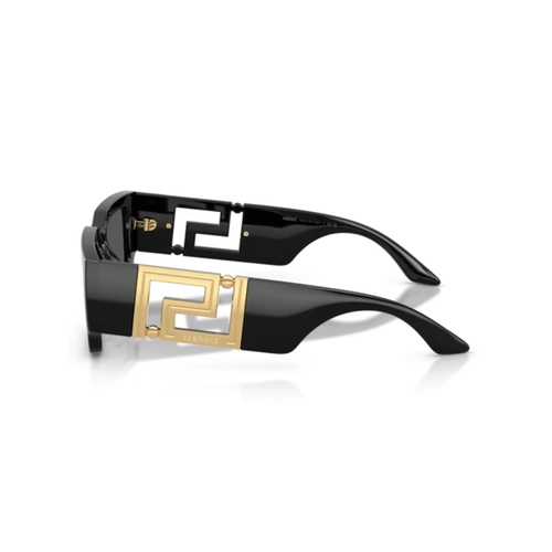 Óculos de Sol Versace 0VE4506U GB1/8754 Acetato Preto com lentes na cor Cinza