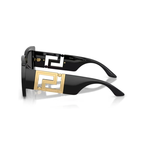 Óculos de Sol Versace 0VE4505U GB1/8755 Acetato Preto com lentes na cor Cinza