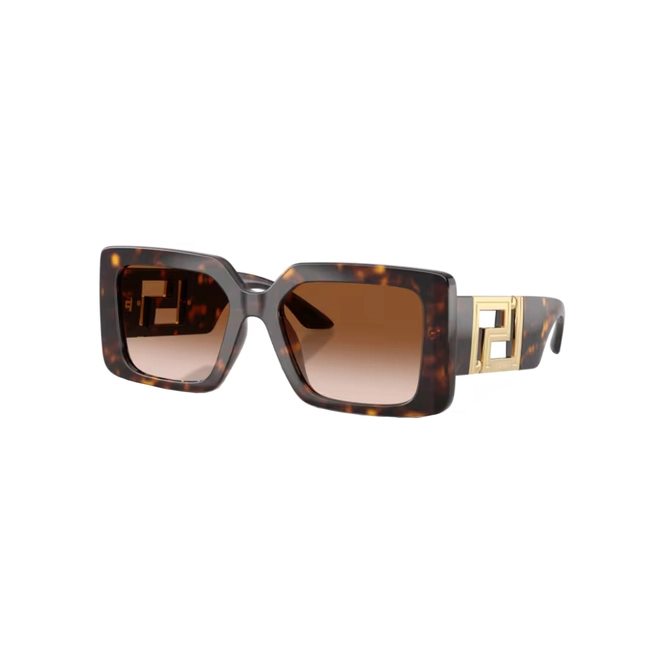 Óculos de Sol Versace 0VE4505U 108/1355 Acetato Marrom Mesclado com lentes na cor Marrom Degradê 1