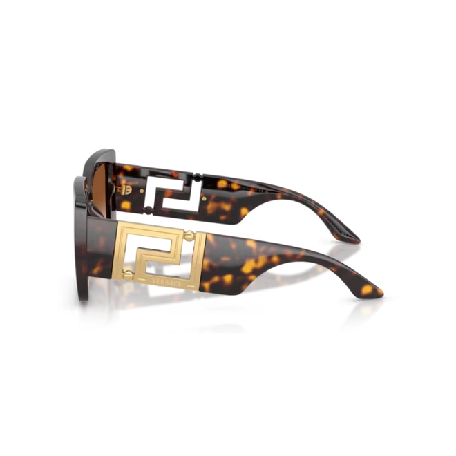 Óculos de Sol Versace 0VE4505U 108/1355 Acetato Marrom Mesclado com lentes na cor Marrom Degradê 3