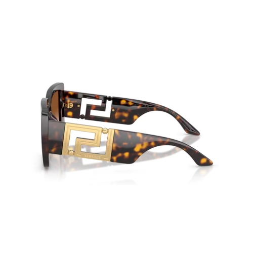 Óculos de Sol Versace 0VE4505U 108/1355 Acetato Marrom Mesclado com lentes na cor Marrom Degradê