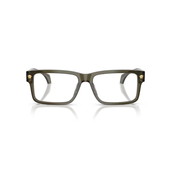 Óculos de Grau Versace 0VE3391U 5542 56 Acetato Verde Escuro Transparente 2