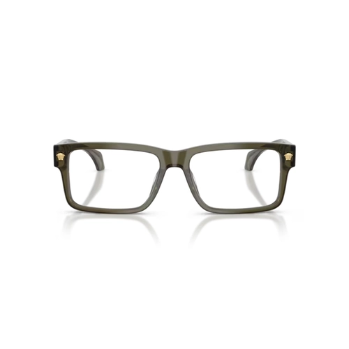 Óculos de Grau Versace 0VE3391U 5542 56 Acetato Verde Escuro Transparente