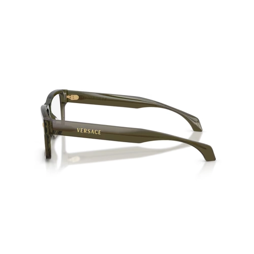 Óculos de Grau Versace 0VE3391U 5542 56 Acetato Verde Escuro Transparente