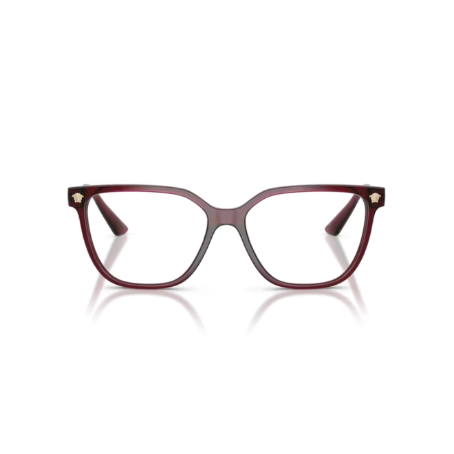 Óculos de Grau Versace 0VE3388U 5538 55 Acetato Bordô Transparente 2