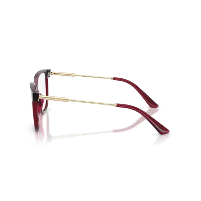 Óculos de Grau Versace 0VE3388U 5538 55 Acetato Bordô Transparente 3