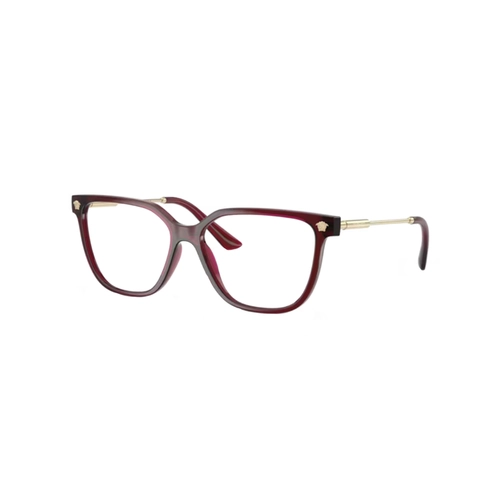 Óculos de Grau Versace 0VE3388U 5538 55 Acetato Bordô Transparente