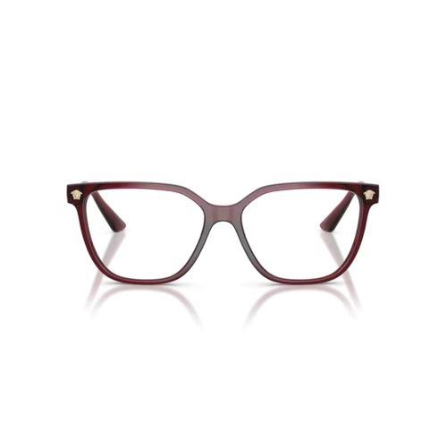 Óculos de Grau Versace 0VE3388U 5538 55 Acetato Bordô Transparente