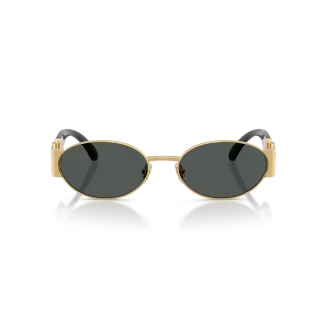 Óculos de Sol Versace 0VE2299 10028756 Metal Dourado e Preto com lentes na cor Cinza 2