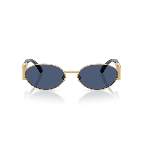 Óculos de Sol Versace 0VE2299 10028056 Metal Dourado e Marrom Mesclado com lentes na cor Azul