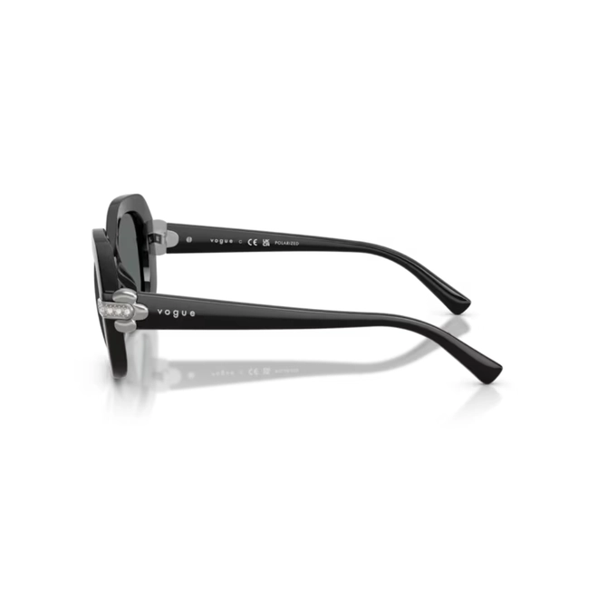 Óculos de Sol Vogue 0VO5706SB W44/8150 Acetato Preto com lentes na cor Cinza Polarizado 4