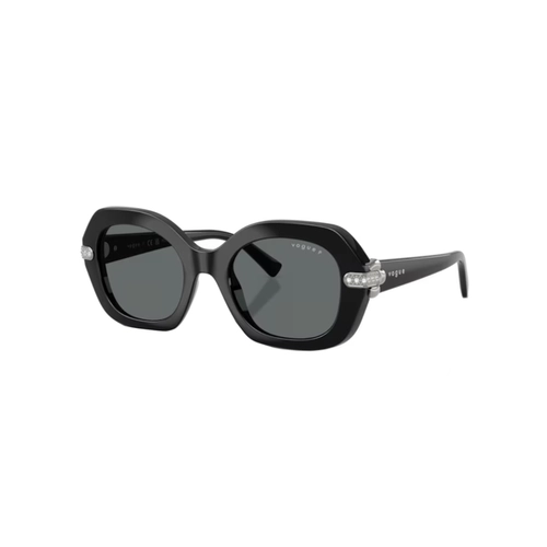 Óculos de Sol Vogue 0VO5706SB W44/8150 Acetato Preto com lentes na cor Cinza Polarizado