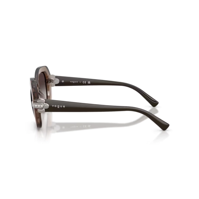 Óculos de Sol Vogue 0VO5706SB 29408G50 Acetato Marrom Transparente com lentes na cor Cinza Degradê 4