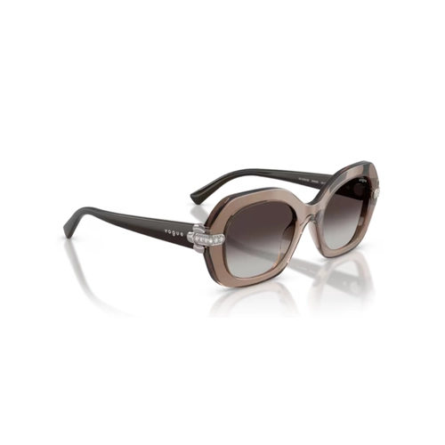 Óculos de Sol Vogue 0VO5706SB 29408G50 Acetato Marrom Transparente com lentes na cor Cinza Degradê