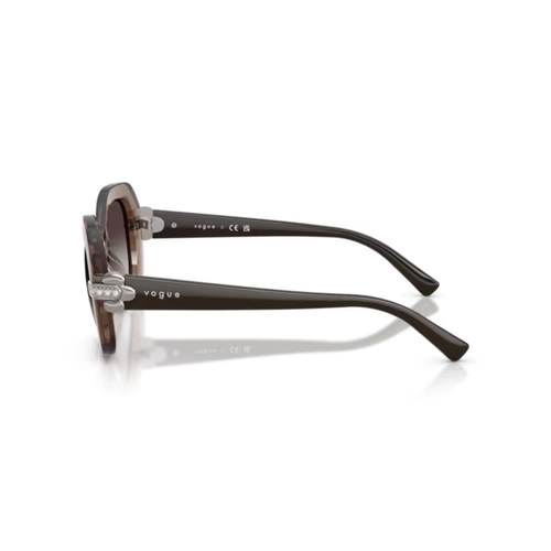 Óculos de Sol Vogue 0VO5706SB 29408G50 Acetato Marrom Transparente com lentes na cor Cinza Degradê