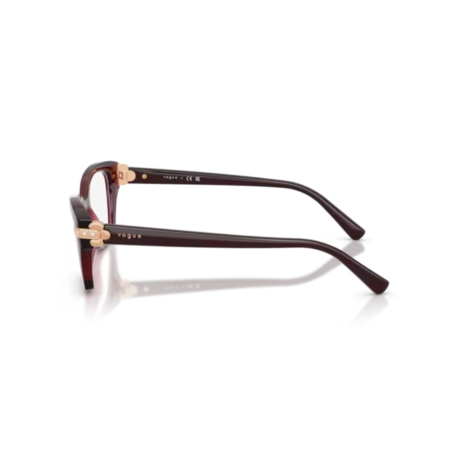 Óculos de Grau Vogue 0VO5704B 3286 54 Acetato Vinho Transparente 4