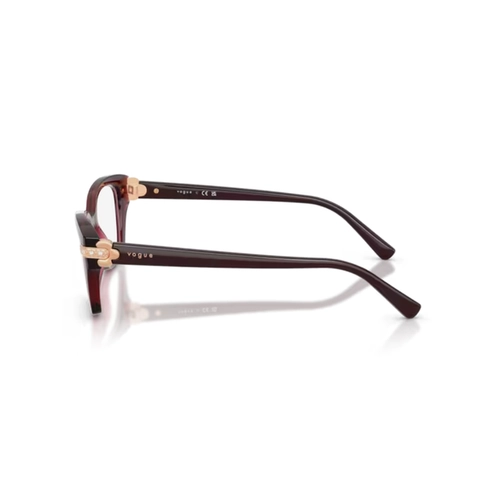 Óculos de Grau Vogue 0VO5704B 3286 54 Acetato Vinho Transparente