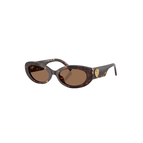 Óculos de Sol Dolce & Gabbana Devotion 0DG4537 502/7353 Marrom Mesclado com lentes na cor Marrom Escuro