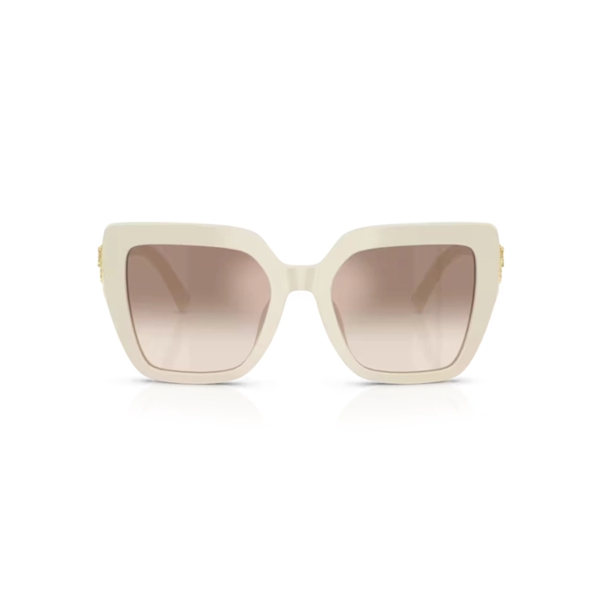 Óculos de Sol Dolce & Gabbana Devotion 0DG4538 33129454 Acetato Creme com lentes na cor Marrom Espelhado 2