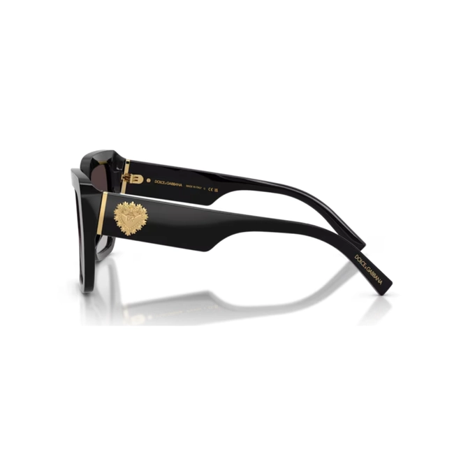 Óculos de Sol Dolce & Gabbana Devotion 0DG4538 501/8G54 Acetato Preto com lentes na cor Cinza Degradê 3