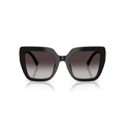 Óculos de Sol Dolce & Gabbana Devotion 0DG4538 501/8G54 Acetato Preto com lentes na cor Cinza Degradê