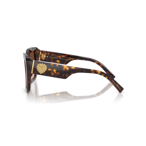 Óculos de Sol Dolce & Gabbana 0DG4538 502/1354 Acetato Marrom Mesclado com lentes na cor Marrom Degradê